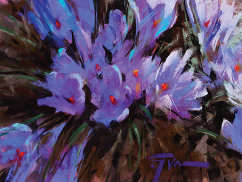pastel_florals_Morning_Walk_Jen_Evenhus | artistsnetwork.com