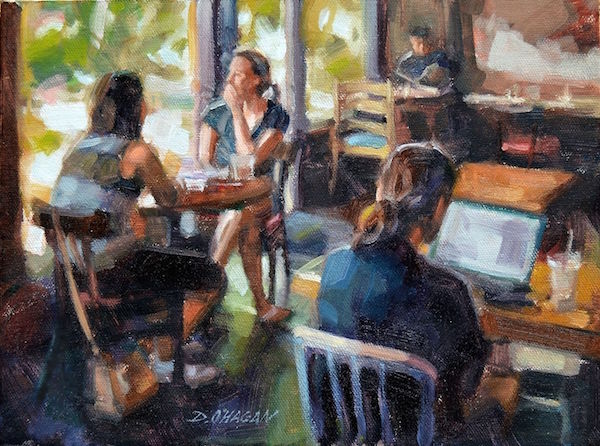 Desmond O'Hagan Cafe Oil Painting Demo | ArtistsNetwork.com