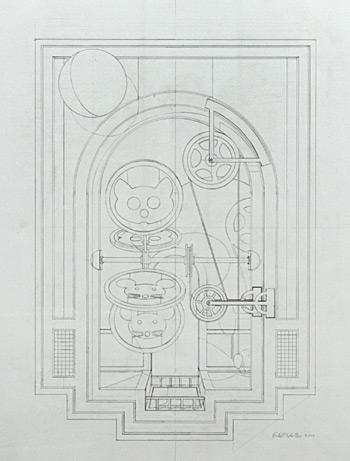 Drafted drawing for Thaumatrope by Richard Whitten