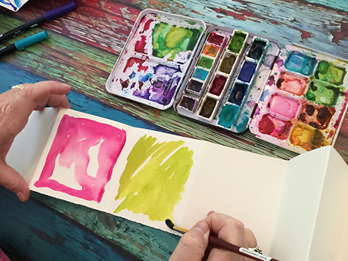 Watercolor backgrounds by Joanne Sharpe