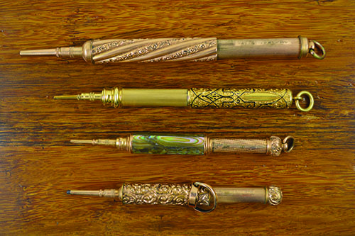 Best Mechanical Pencil: Antique | best mechanical pencils, Drawing magazine, drawing tips, antique mechanical pencils by Mabie, Todd & Co., circa 1870.