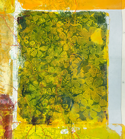 Monoprinting with a sink mat