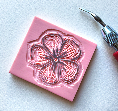 Carving the stamp