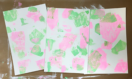 Swiping paint on watercolor paper