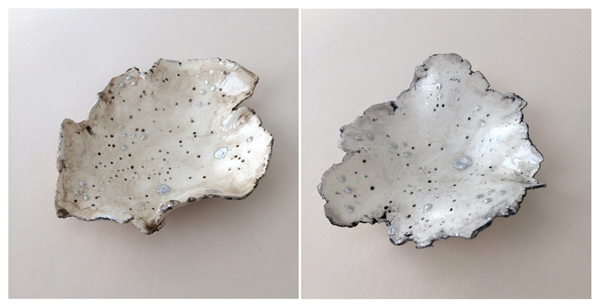 two finished paper clay bowls