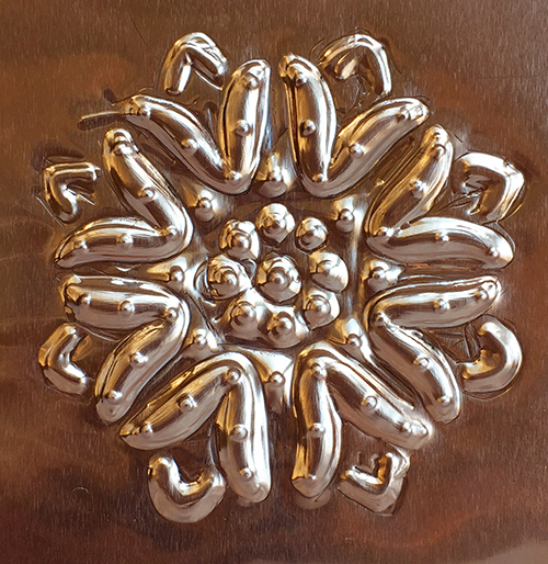 Metal embossing details