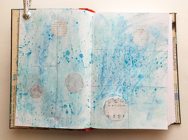 Creating weekday divisions on a planner spread