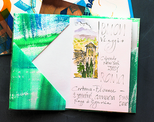 Folded pocket journal by Melinda Canino from Pages magazine