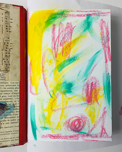 Planner page with paint and Gelatos