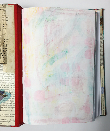 Stenciled planner page