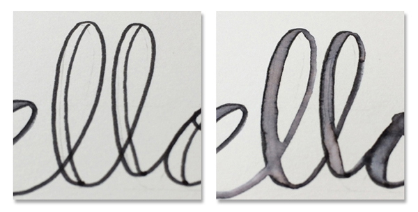 erase lines with water brush