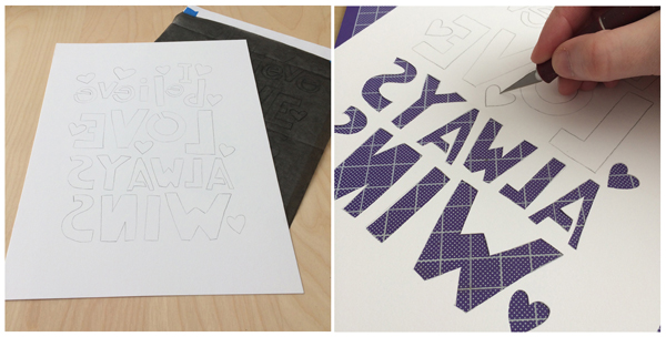 transfer paper cutting steps 3-4
