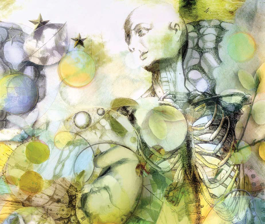 Below the Surface by Trudi Sissons, mixed media artwork.