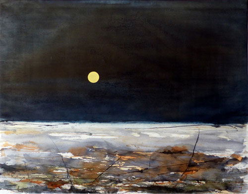 watercolor_landscape_a_rock_through_space_stig_ove_sivertsen | artistsnetwork.com