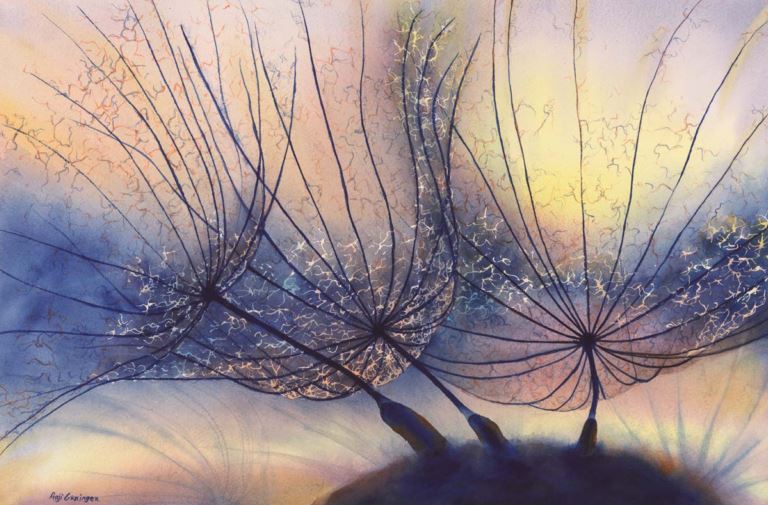Translucent Light by Anji Grainger, watercolor painting.