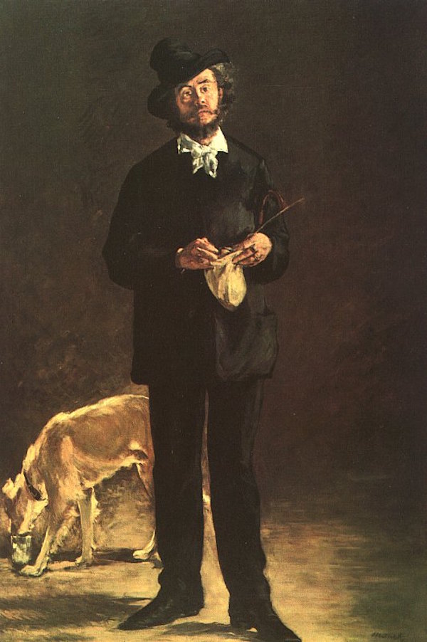 The Artist (Portrait Of Gilbert Marcellin Desboutin) by Edouard Manet, 1875 | | An Artist's Dog | Take Your Dog to Work Day | Artist Daily