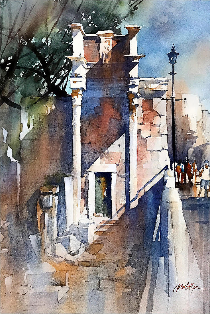 Thomas Schaller Original Watercolor Giveaway Painting | ArtistsNetwork | #WinSchaller