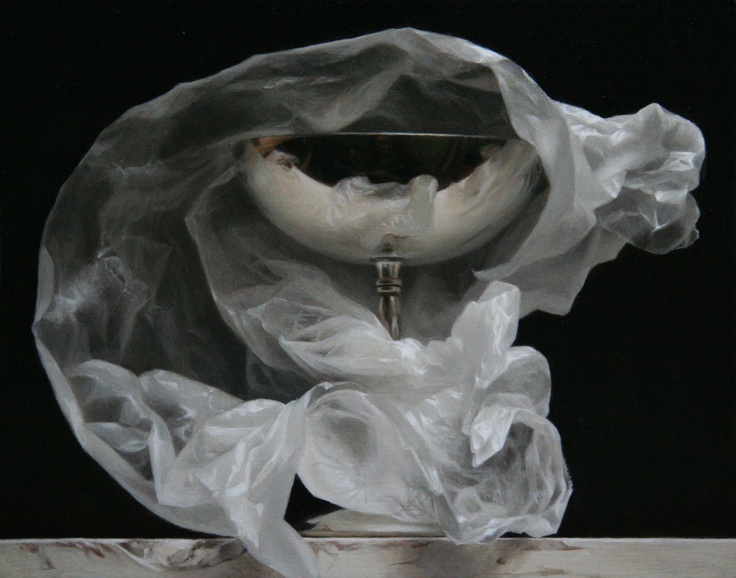 Wrapped Silver Goblet by Sadie Valeri, oil on panel