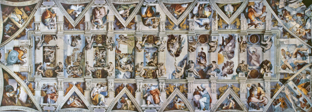 Sistine Ceiling by Michelangelo Buonarroti (Wikipedia)