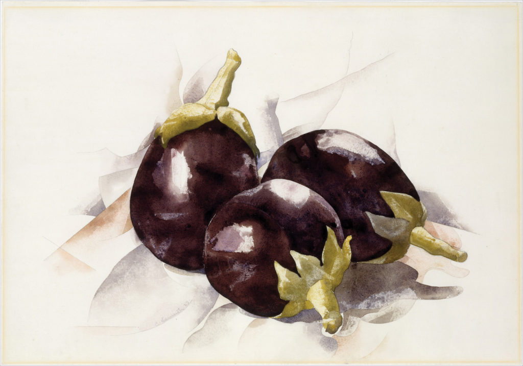 Eggplants by Charles Demuth | Exploring Perspective in Still Lifes, article by Kenneth J. Procter, Artists Network