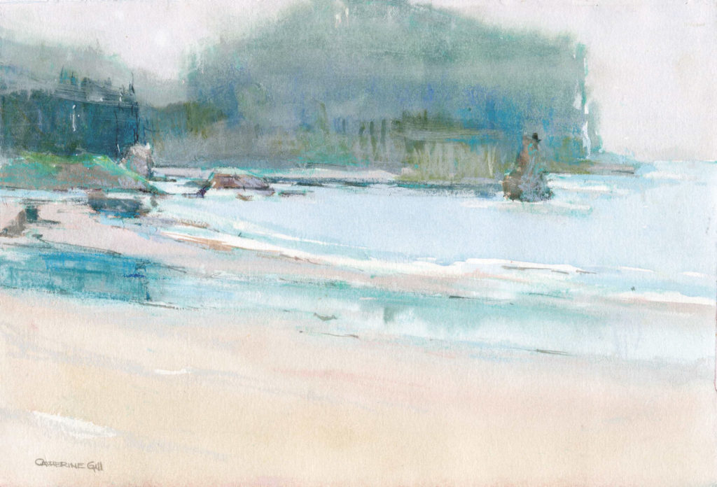 Neah Bay Mist by Catherine Gill | Techniques for Painting Outdoors, How to Paint the Earth, Sky and Sea in Landscapes | Watercolor Artist, Artists Network