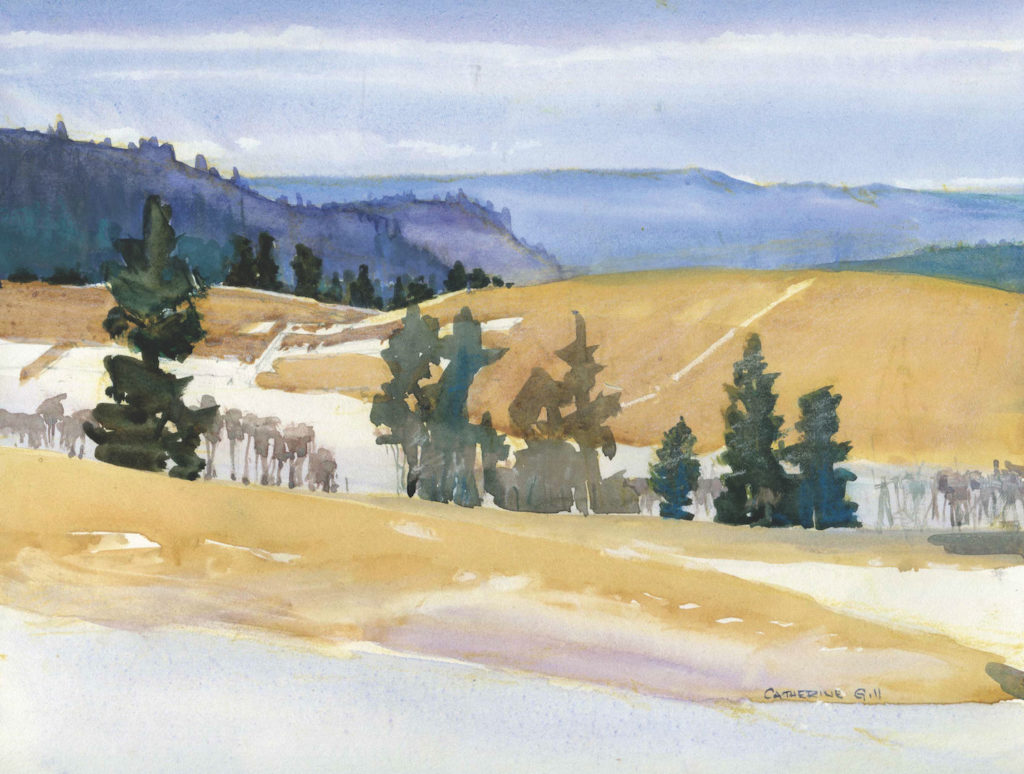 Swauk Valley by Catherine Gill | Techniques for Painting Outdoors, How to Paint the Earth, Sky and Sea in Landscapes | Watercolor Artist, Artists Network