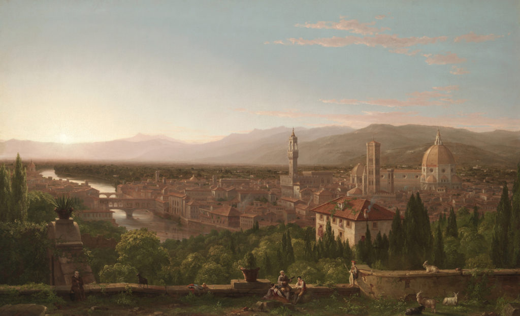 View of Florence from San Miniato by Thomas Cole, oil on canvas, 1837
