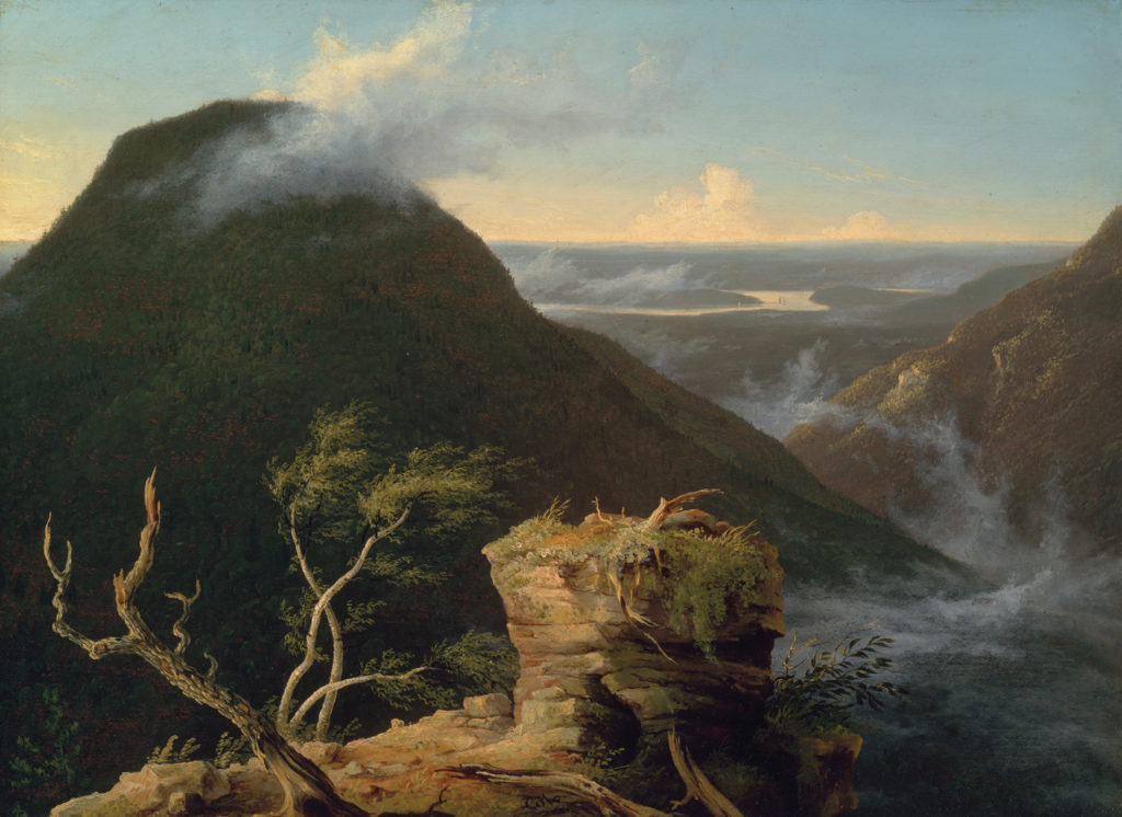 View of the Round-Top in the Catskill Mountains (Sunny Morning on the Hudson) by Thomas Cole, oil on panel, 1827