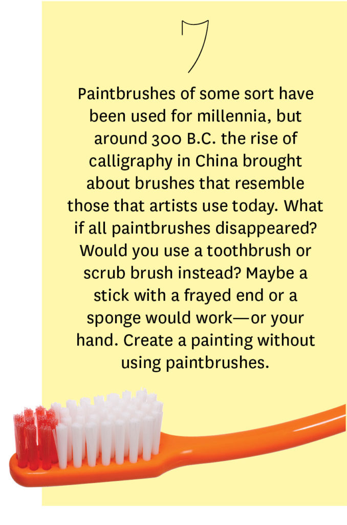 creative breakthroughs art prompts: paint without a brush