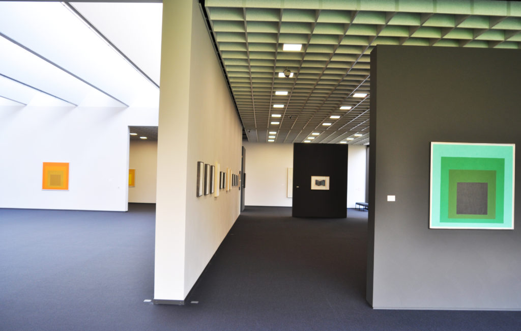 Nested squares of color: the most identifiable paintings of Josef Albers. (Photo by Klaus Rose/ullstein bild via Getty Images)
