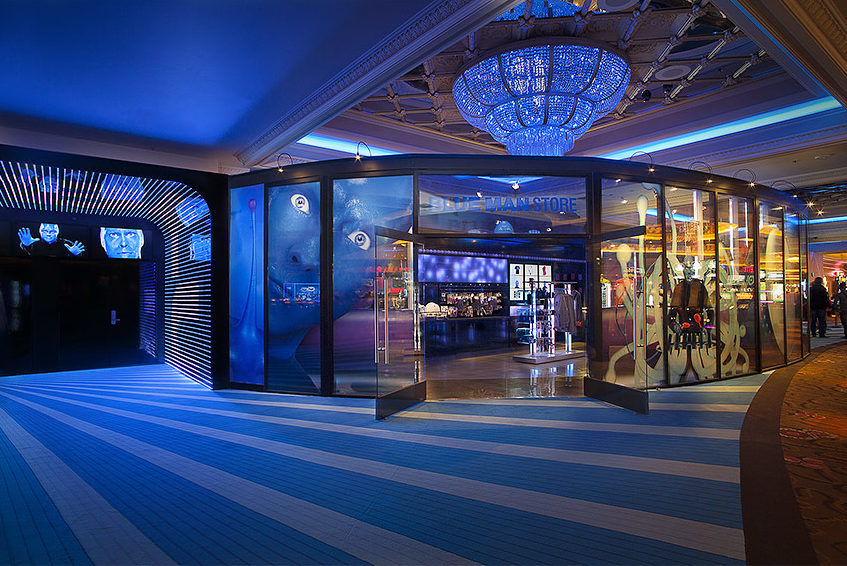 Blue Man Theater in the Monte Carlo Casino in Las Vegas, designed by Stefan G. Boucher.