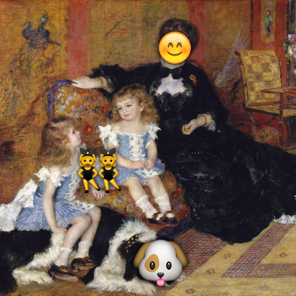Emoji Day version of Madame Georges Charpentier and Her Children by Auguste Renoir