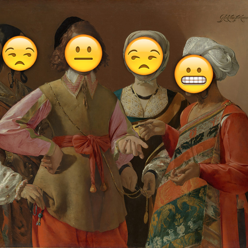 Emoji Day version of Fortune Teller by George de La Tour