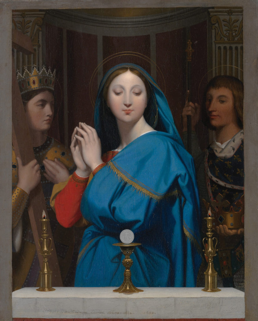 The Virgin Adoring the Host by Jean-AugusteDominique Ingres 1852; oil on canvas, 15⅞ x12⅞