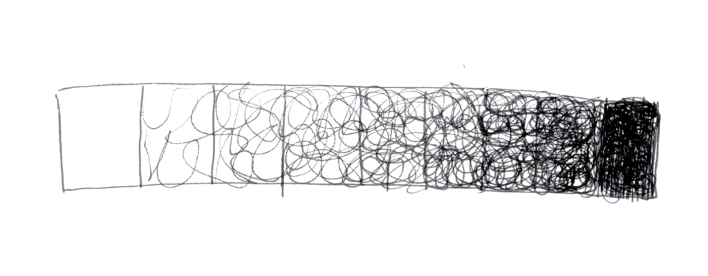 scribble art: You can train your hand by making a scribbling tonal scale