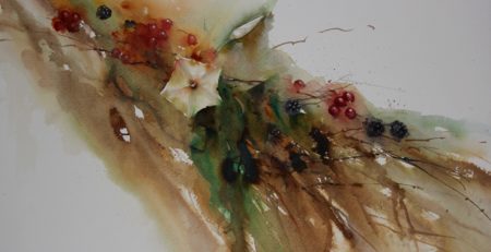 Autumn Flow by Jean Haines, watercolor