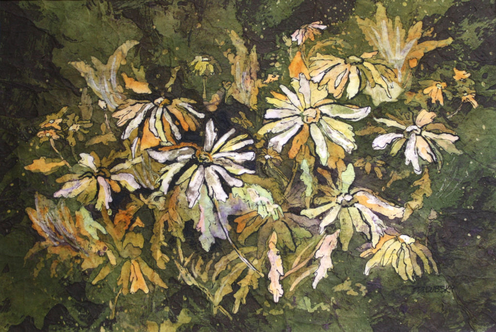 Watercolor Batik Art on Rice Paper , Watercolor Batik Art on Rice Paper