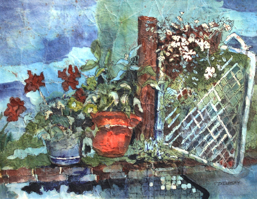 Watercolor Batik Art on Rice Paper , Watercolor Batik Art on Rice Paper
